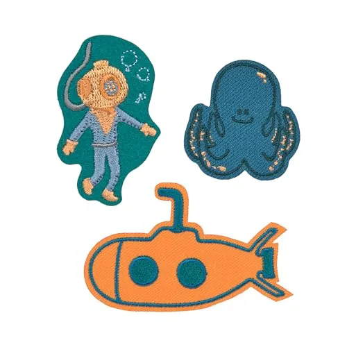 LÄSSIG Textilsticker selbstklebend/Textile Woven Sticker Sea