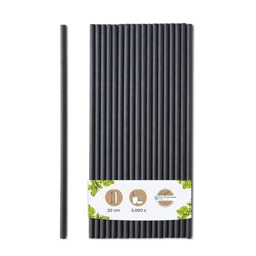 BIOZOYG Papier Trinkhalme 20 cm