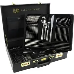 Karl Hausmann 72tlg Set Tafelbesteck Besteckset Monica, poliertes Silber, Edelstahl