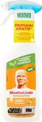 Mastro Lindo Reinigungsmittel für die Küche, 1 Packung (500 ml), Duft Zitrusfrüchte, entfernt bis zu 100 % Schmutz und Verbrennungen, keine Kratzer, Inhaltsstoffe pflanzlichen Ursprungs