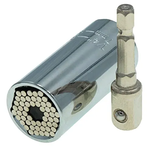 HRB Steckschlüssel 7-19 mm, Universal Nuss der Marke, Multinuss mit Adapter zur Anwendung verschiedenster Schraubarbeiten, super geeigent als Adventskalender Geschenk