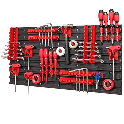 PAFEN Lagersystem 772x390mm Stapelboxen Wandregal Sichtlagerkästen Schüttenregal 40 Werkzeughalter