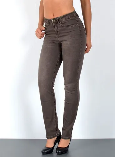 ESRA Damen High Waist Straight Jeans – Premium Qualität für jeden Anlass - Die ESRA Damen High Waist Straight Jeans vereint Komfort und Stil. Mit ihrem geraden Schnitt und hohem Bund passt sie perfekt zu jedem Outfit – ideal für Business oder Freizeit. Erhältlich in vielen Farben und bis Größe 7XL.