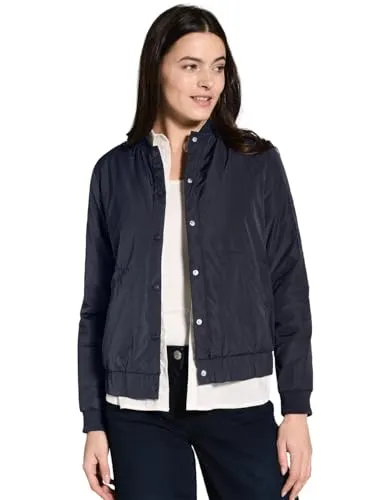 CECIL Damen B212422 Blouson, Dark Navy Blue, XL - Funktionsjacke mit Stehkragen und elastischem Saum, ideal für stilvolle Outdoor-Aktivitäten und komfortable Bewegungsfreiheit.