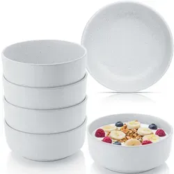 Sänger Leeds Frost 6-teiliges Steingut Schüssel Set - Müslischalen Set für 6 Personen, kratzfest und mikrowellengeeignet – ideal für den täglichen Gebrauch und ein stilvolles Tischsetting.