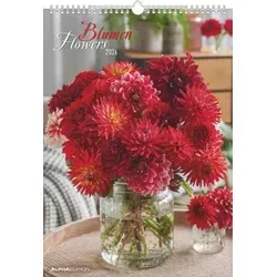 Alpha Edition Blumen Kalender 2026 - Premium Wandkalender A3 mit Blumenmotiven - Wandkalender A3 (29,7×42 cm) mit dekorativen Blumenmotiven und Feiertagen, ideal zur Verschönerung von Wohnzimmer, Küche oder Büro.