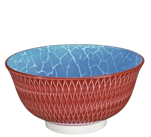 Bowl Schüssel Dessert-Schale Müslischale Ø15cm cilio AMICI Rauten rot 107791