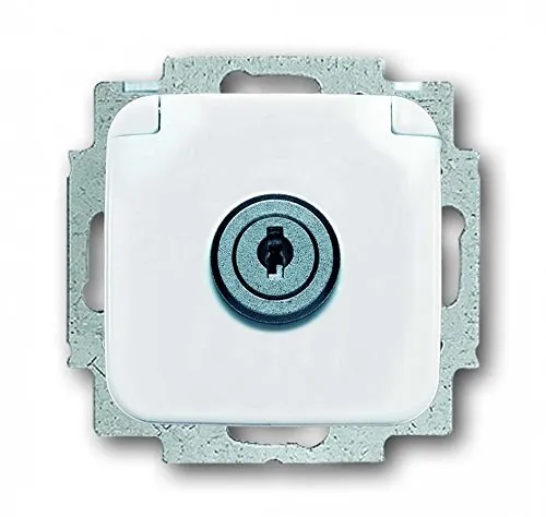 Busch-Jaeger 20 EUKSL-214 SCHUKO STECKDOSE ALPINWEISS - Steckdose CEE 7/3 mit Schloss für mehr Sicherheit. Ideal für den Einsatz in Wohnräumen, schützt vor unbefugtem Zugriff und bietet eine zuverlässige Stromversorgung.