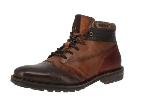 bugatti Herren Stiefel 331-ACC34-3232-6360 - Wanderschuhe mit Kaltfutter, ideal für kalte Tage und aus hochwertigem cognac/brown Leder, Größe 44