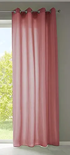 Gardinenbox 1er Set Vorhänge Schal Ösen »Berlin« HxB 245x140 cm Altrosa Blickdicht Microsatin Lichtdurchlässig Uni Matt, 20405N