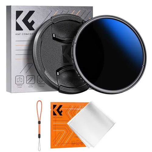 K&F CONCEPT K-Serie 72mm ND Filter Variabler Graufilter ND2-400 (1-9 Blendenstufen) mit Objektivdeckel