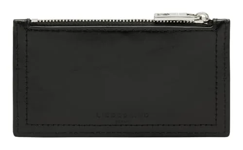 Liebeskind Chudy XS Geldbörse Leder 13cm (black) - Damen Geldbörse aus hochwertigem Leder mit Reißverschluss, 5 Kreditkartenfächern und kompakten Maßen – ideal für stilbewusste Frauen.