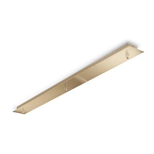 Baldachin LINEAR STANDARD 88 cm – eckig, messing brüniert - Eleganter Baldachin für Hängelampen, 3-fach mit Überstand-Blende, aus hochwertigem Metall, ideal für stilvolle Deckenleuchten.