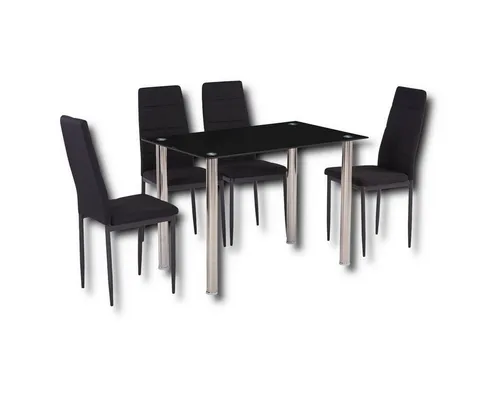 HOOZ Esstisch-Set, Rechteckig, Modern, Schwarz, 70 x 110 cm von Hooz