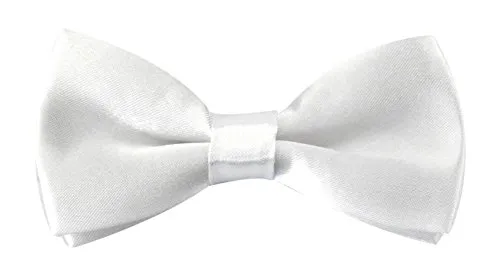 axy Kinderfliege, Jungen Fliege, bereits gebunden, Konfirmation verstellbar KFLI1 (Weiss)