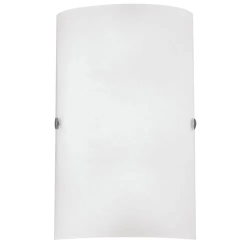 EGLO Wandlampe Troy 3, 1 flammige Wandleuchte, Wandbeleuchtung aus Metall in Silber, Glas in Weiß satiniert, E14 Fassung