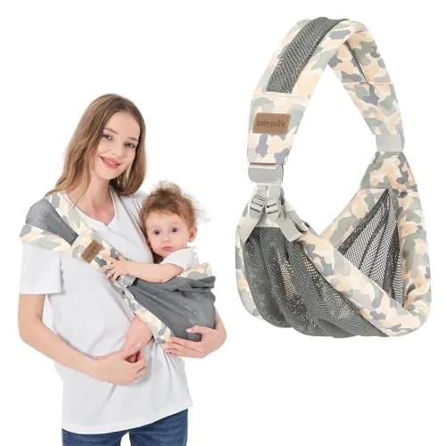 IULONEE Baby Sling Neugeborenes - Einstellbarer Baby Carrier - Kinder- & Babytragen, aus 100% Baumwolle für hohen Tragekomfort und Unterstützung ab der Geburt.