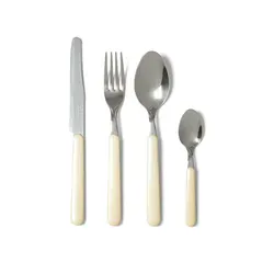 Merry Christmas Besteck 24 tlg. Set Fashion naturweiß - Elegantes Tafelbesteck für 6 Personen, spülmaschinengeeignet und aus hochwertigem Edelstahl. Perfekt für festliche Anlässe und besondere Mahlzeiten.