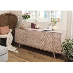 Massivmoebel24 Sideboard Akazie 180x42x75 von Massivholzmöbel24