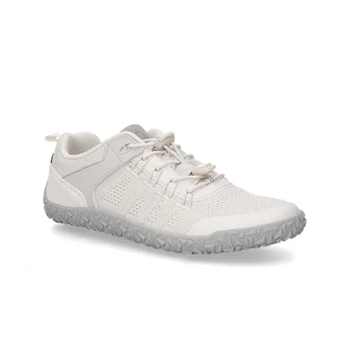 camel active Barfußschuhe Halbschuhe aus Leder/Textil Schnürschuh in Weiß, Größe 42 EU