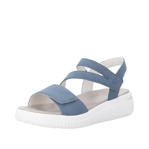Remonte Plateausandale Sommerschuh, Sandalette mit Lite’n Soft-Ausstattung in Blau (Gr. 36)