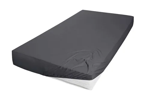 Prinz Exklusiv Jersey Spannbetttuch 02001, 90-100 x 200 cm Hellgrau 02001-883