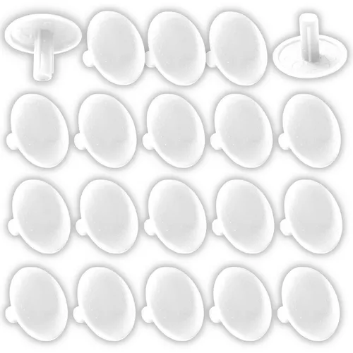 20x Abdeckkappen Schrauben 2.5x10x5mm Weiß schraubenkappen Kunststoff möbel