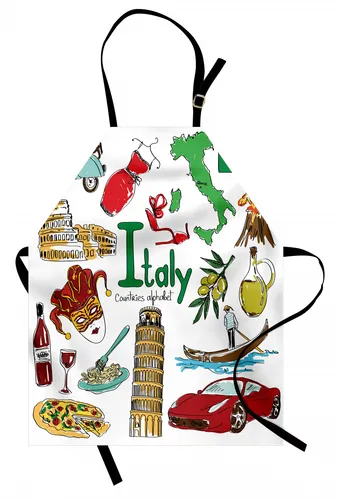 Italien Kochschürze Spaß-bunter Sketch Stil