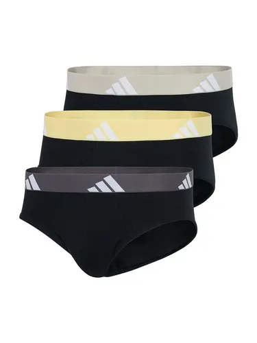 adidas Sportswear Slip Active Flex Cotton (3er Pack) - Bunt/Schwarz S - Herrenunterhosen aus weicher, dehnbarer Baumwolle mit elastischem Bund für optimalen Tragekomfort. Atmungsaktiv und schnelltrocknend, ideal für aktive Männer.