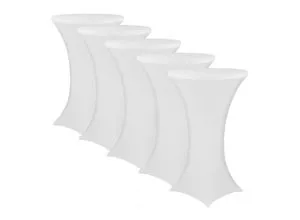 NYVI Stehtischhusse 5er 60-65 x 110-120 cm Weiß in weiß von NYVI