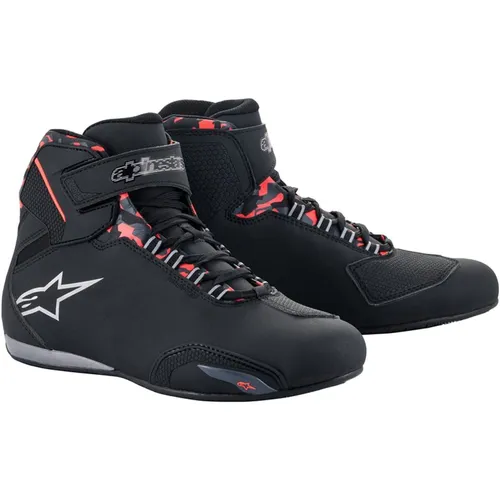 Alpinestars Herren Motorradstiefel 2544519-1118-9, Schwarz Grau Rot, Größe 42 EU - Robuste Motorradstiefel für optimalen Schutz und Komfort, ideal für passionierte Biker und Sportfahrer.
