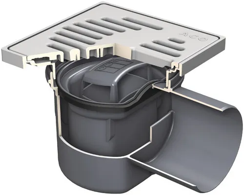 ACO Kellerablauf DN100 waagr. 197x197