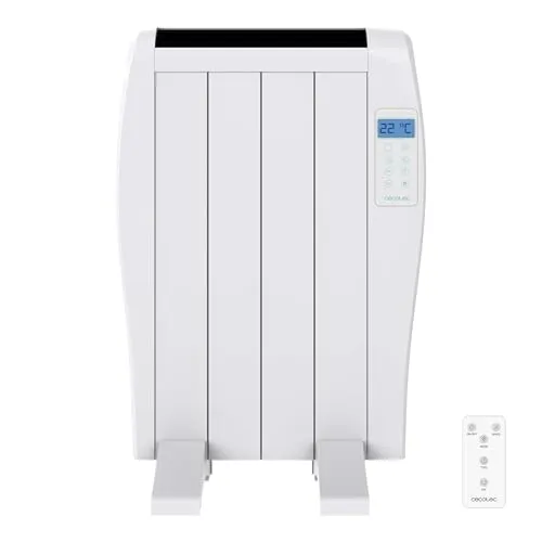 Cecotec Readywarm 800 Elektroheizkörper - Heizkörper mit 600 W, Fernbedienung und 3 Heizmodi für maximalen Komfort. Ideal für Räume bis 8 m², mit Timer und Überhitzungsschutz für sichere Nutzung.