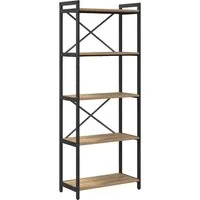 vidaXL Industrie-Bücherregal Artisan Eiche mit Metallrahmen von vidaXL