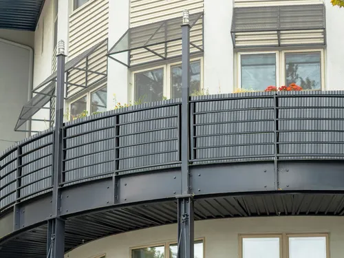 Sichtschutzzaun Sichtschutzmatte Grau PVC Sichtschutz Zaun Balkon