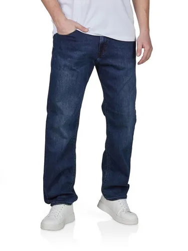 JACK & JONES JJICLARK Jeans Herren Stretch lang Straight Fit - Moderne Straight Fit Jeans in Schwarz/Blau mit 20% Recycling Baumwolle, bequem durch Stretchanteil und pflegeleicht. Ideal für Alltag und Freizeit.
