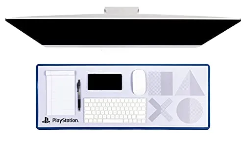 Paladone Playstation Schreibtischunterlage 5. Generation mit Symbolen | Gaming Office Decor | Offizielles Lizenzprodukt