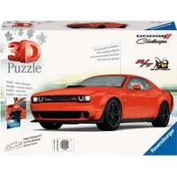 Ravensburger 3D Puzzle 11284 - Dodge Challenger R T Scat Pack Widebody, ikonisches Muscle Car als einfaches 3D Puzzle für PS-Fans ab 10 Jahren
