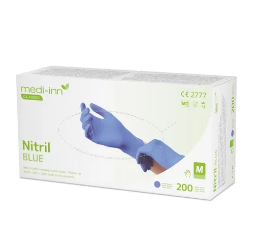 Medi-Inn Nitril blue Einmalhandschuhe, puderfrei, Big Box (2000 Stück) - Medi-Inn Nitril blue Einmalhandschuhe, puderfrei, Big Box (2000 Stück) - strapazierfähig und hautverträglich, ideal für den professionellen Einsatz in Medizin, Pflege und Lebensmittelverarbeitung.