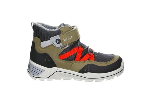 Ricosta Stiefel in Grün, Größe 35 - Wanderschuhe mit Warmfutter und Wechselfußbett, ideal für die gesunde Entwicklung des Kinderfußes. Bequeme Stiefelette im coolen Lagen-Look mit praktischem Klettverschluss für einfachen Ein- und Ausstieg.
