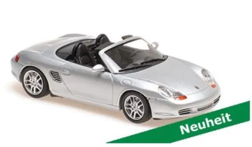 Minichamps 1:43 PORSCHE BOXSTER S – 2002 – Silber - Modellauto im Maßstab 1:43, detailgetreu gefertigt und ein Muss für jeden Porsche-Liebhaber.
