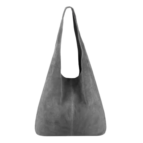 Produktbild Made in Italy Damen Echtleder Hobo Bag – Stilvolle Shopper Umhängetasche