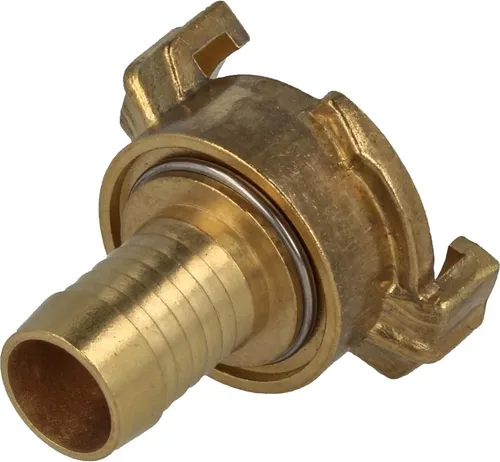 tecuro Schnellkupplung mit drehbarem 1 Zoll (25 mm) Schlauchanschluss - Messing blank