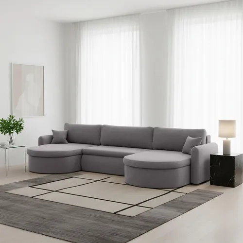 Fun Möbel Wohnlandschaft Sofa FELIZ mit Schlaffunktion und Bettkasten - Die Wohnlandschaft FELIZ bietet höchsten Komfort mit Schlaffunktion und Bettkasten. Zeitloses Design und hochwertige Polsterung sorgen für entspannende Momente in jedem Raum. In verschiedenen Stoffen erhältlich.