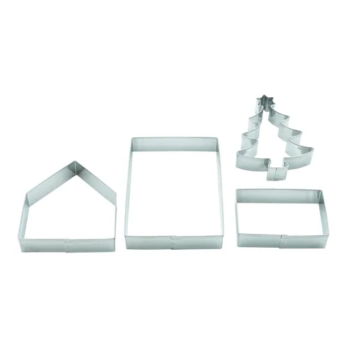 Set Lebkuchenhaus Hexenhaus Ausstecher Ausstechform Tanne Pfefferkuchenhaus