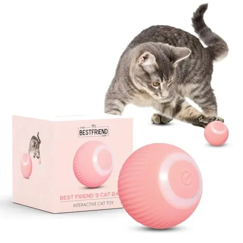 Yourbestfriendshop® Interaktives Katzenspielzeug | Katzenspielzeug zur Selbstbeschäftigung | Katzenspielzeug Elektrisch | Katzen Spielzeug | Spielzeug Katze | Kitten Zubehör | Garantierter Spaß (Rosa)