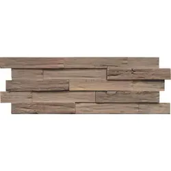 Xxxl Wandverkleidung Driftwood - 3D Echtholz in Braun - Sonstige Wanddekoration, handgefertigte 3D-Wandverkleidung aus nachhaltigem Gummibaumholz für einen einzigartigen Look in Ihrem Zuhause.