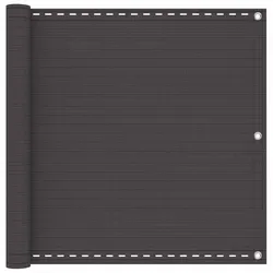 vidaXL Balkonsichtschutz Anthrazit 75 x 1000 cm - Der Balkonsichtschutz aus hochwertigem HDPE bietet effektiven UV-Schutz und sorgt für mehr Privatsphäre auf Balkon oder Terrasse. Mit Aluminium-Ösen und stabilem Seil für einfache Montage.