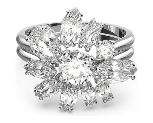 Swarovski Silberring 5644663 - Eleganter Ring in Weiß - Ringe aus hochwertigem Edelstahl, Größe 50 (15.9 mm Ø), ideal für besondere Anlässe oder als stilvolles Accessoire.