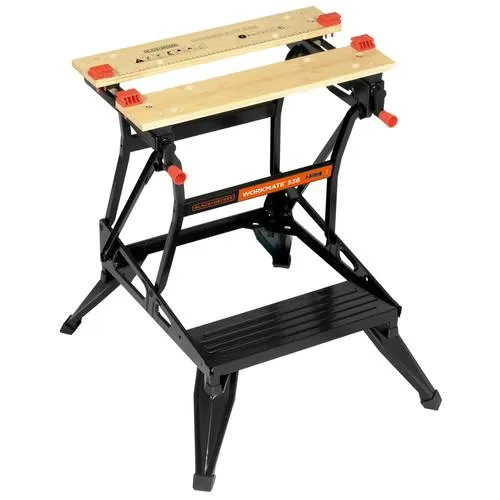 Workmate WM536 Werkbank schwarz/braun - Hochwertige Werkbank mit 250 kg Tragkraft und einer optimalen Arbeitshöhe von 77,5 cm, perfekt für Ihre Werkstatteinrichtung.